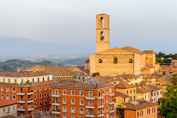 istock Panoramic eveninig view of Perugia, Umbria, Italy 823796848
