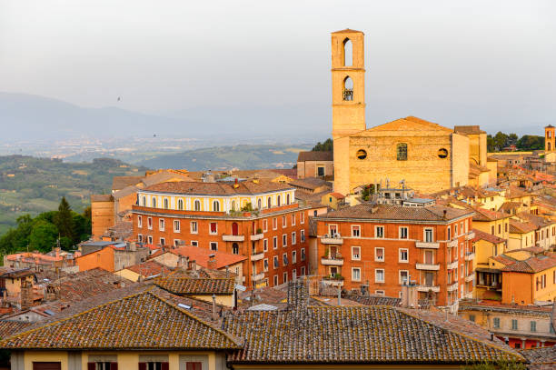 istock Panoramic eveninig view of Perugia, Umbria, Italy 823796878