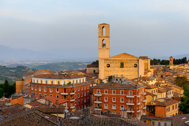 istock Panoramic eveninig view of Perugia, Umbria, Italy 823796892