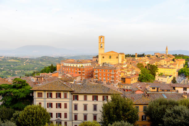 istock Panoramic eveninig view of Perugia, Umbria, Italy 823796904