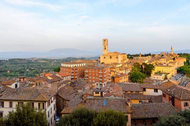 istock Panoramic eveninig view of Perugia, Umbria, Italy 823796990