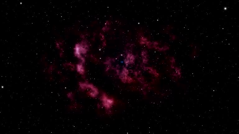 Flight into space, stellar Nebula