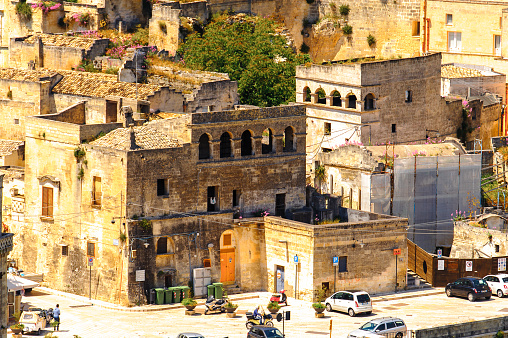 Matera, Puglia, Italy. The Sassi and the Park of the Rupestrian Churches of Matera. UNESCO World Heritage