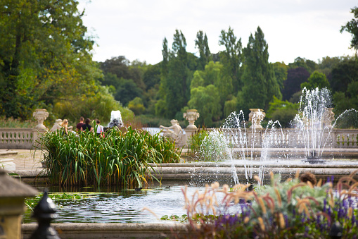 Italian garden with fountains, Bayswater, London