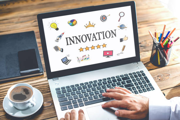 istock Innovation Concept On Laptop Screen With Various Doodle Icons 823831148