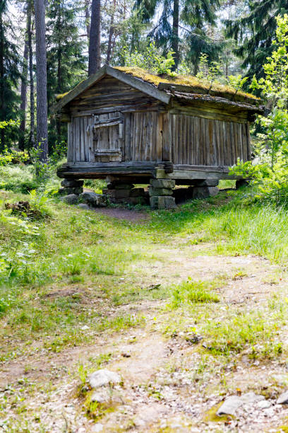 istock Exterior of an ancient timber made building 823832374