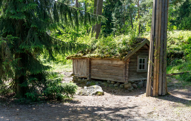 istock Exterior of an ancient timber made building 823832542
