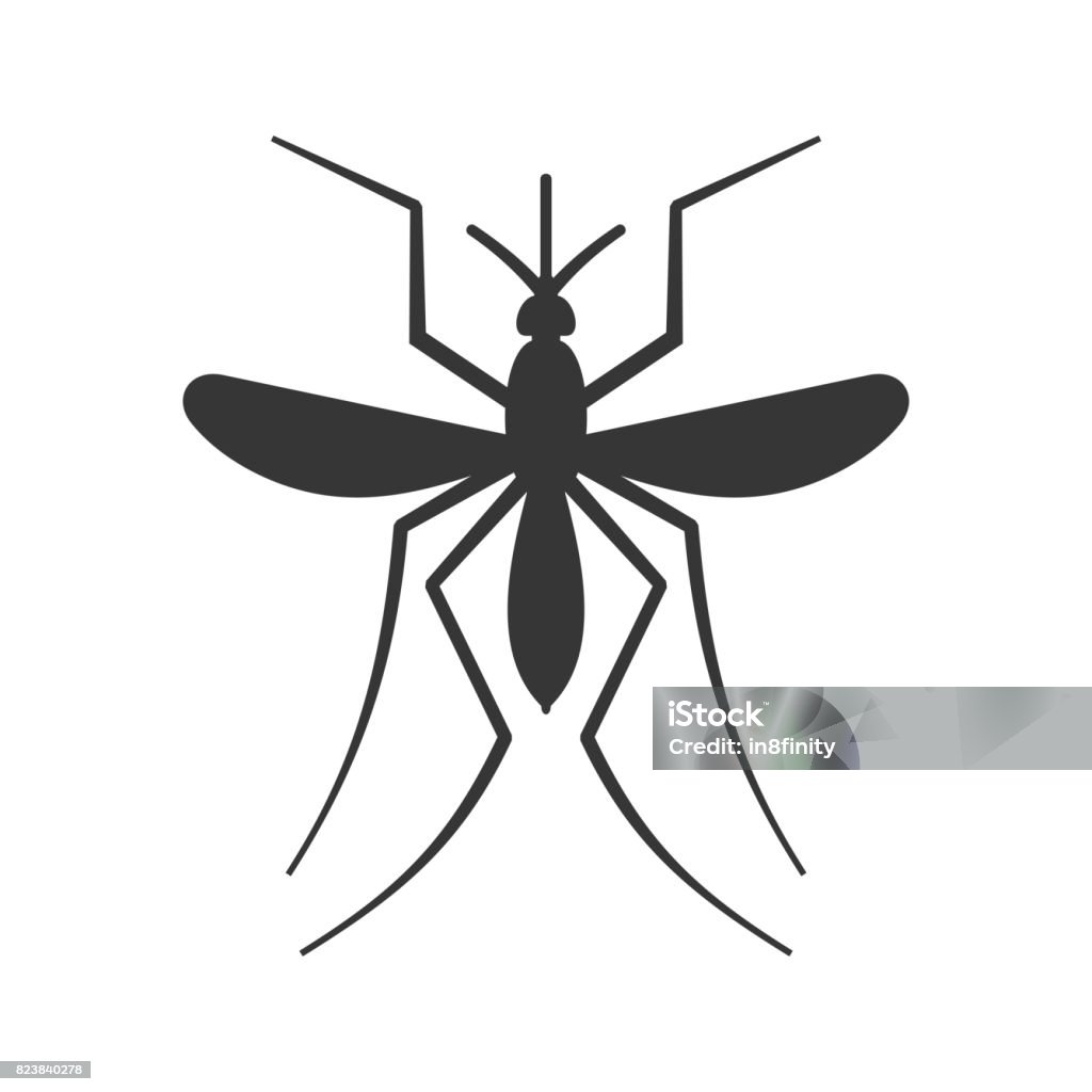 Mosquito Icon on White Background. Vector Mosquito Icon on White Background. Vector illustration Mosquito stock vector