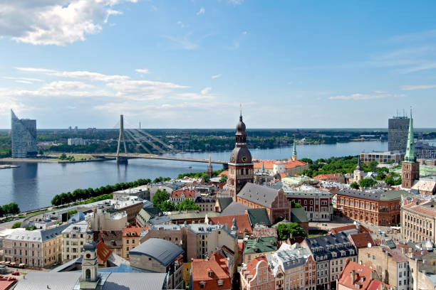 istock Aerial view of Riga in summer, Latvia 823847698