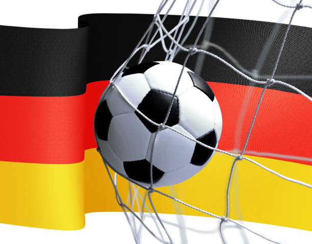 istock soccer ball on Germany flag 823850650