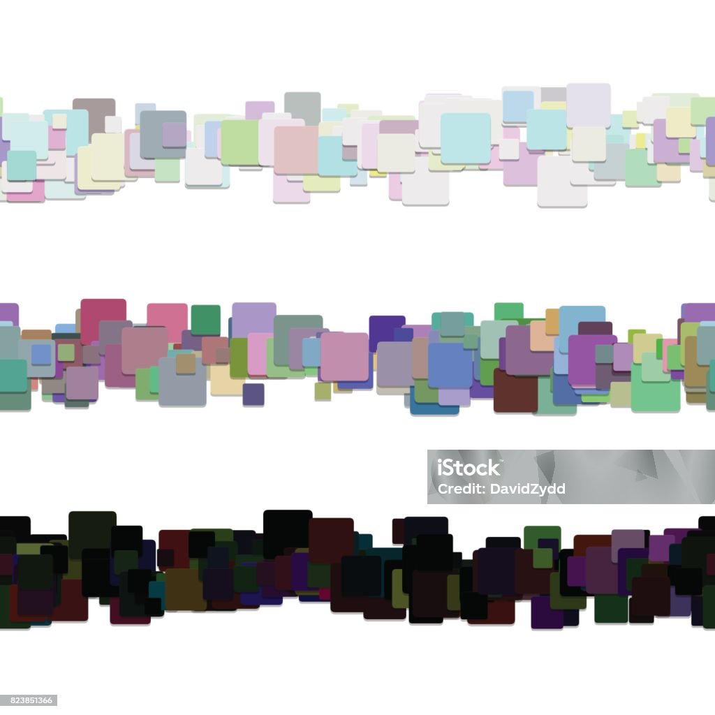 Square Design Split Seamless Square Pattern Page Dividing Line Design Set Vector Graphic ...