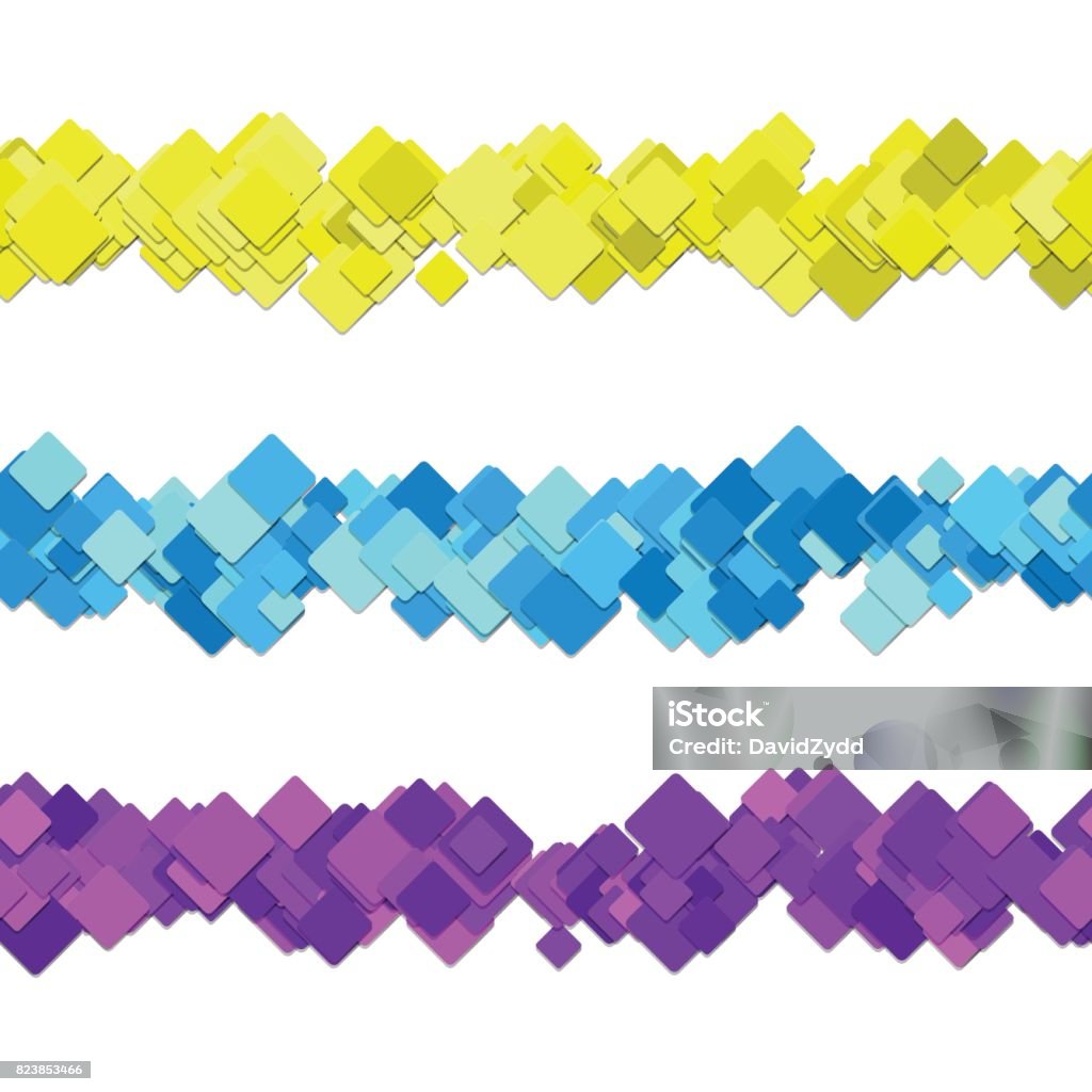 Repeatable Random Square Pattern Paragraph Dividing Line Design Set ...