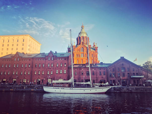 istock Sunset in Helsinki, Uspenski Cathedral, Finland 823859056