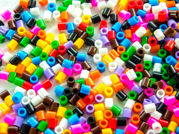 istock Texture of multicolor beads, colorful background 823863304