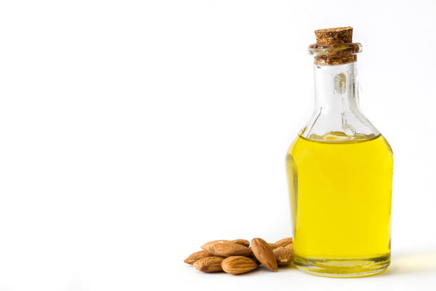 istock Almond oil in bottle 823874752