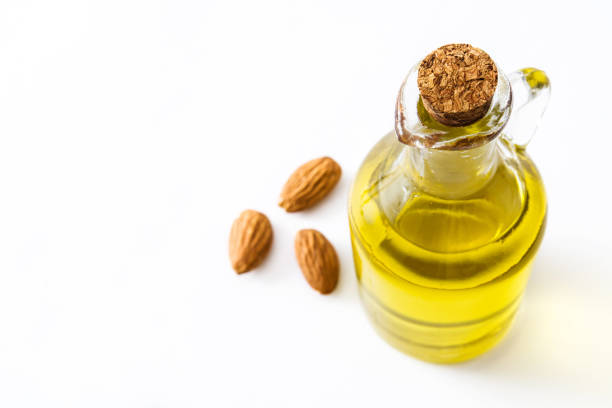 istock Almond oil in bottle 823875952