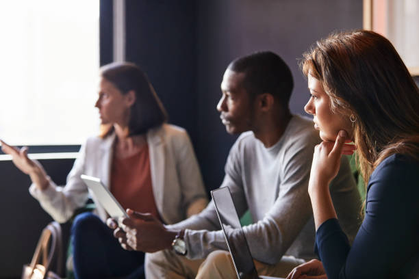 istock Multi-ethnic business people in meeting at office 823877918