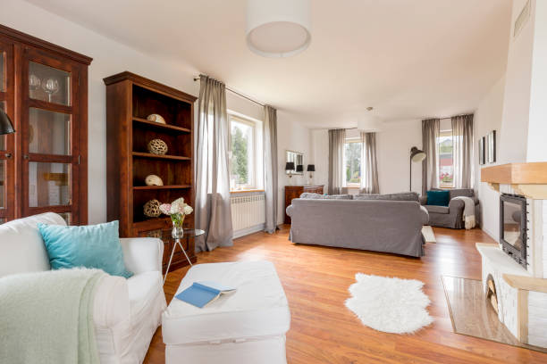 istock Living room in light colours 823885944