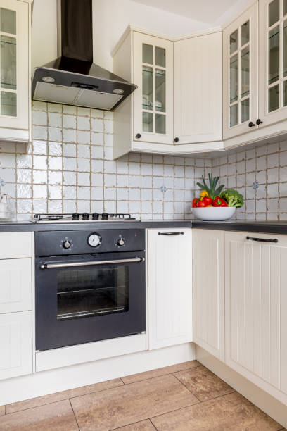 istock Light kitchen with white furniture 823886002