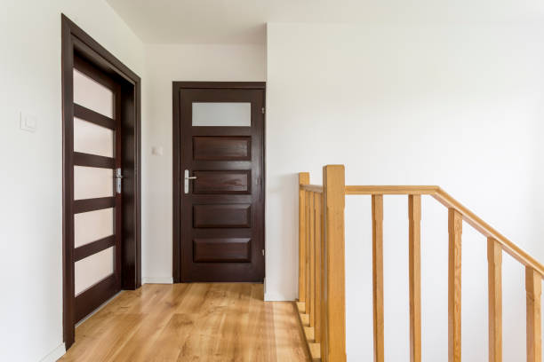 istock Wooden staircase upstairs 823886034