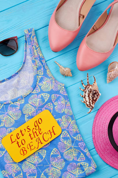 istock Collection of beach clothing. 823887054