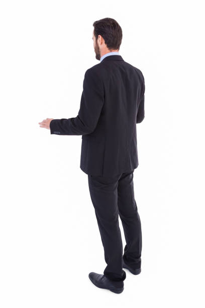 istock Rear view of businessman standing 823895068