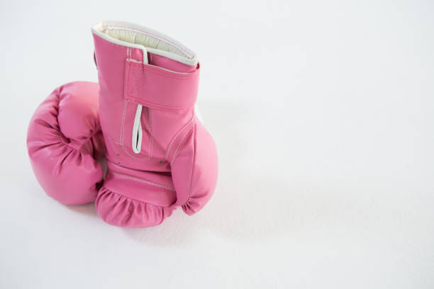 istock High angle view of boxing gloves pair 823921414