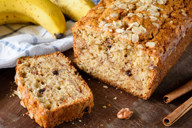 istock Banana bread loaf closeup view 823939204