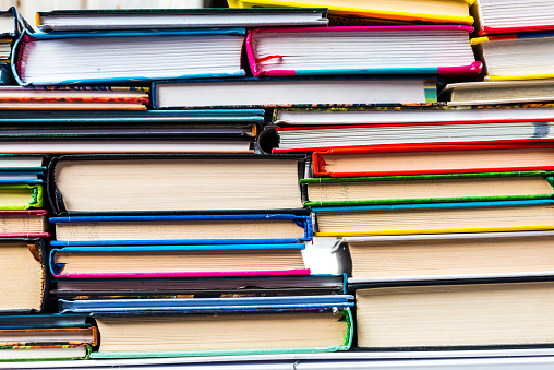 Large Book Stack Large Book Stack Stock Photo - Download Image Now - Textbook, Archives ...