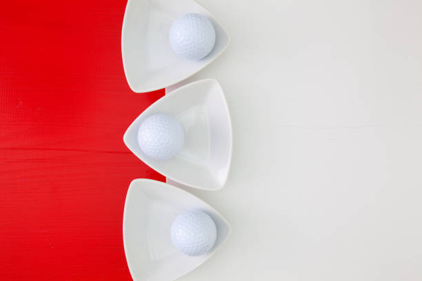 istock Ceramic bowls for sushi food and golf balls 823947012