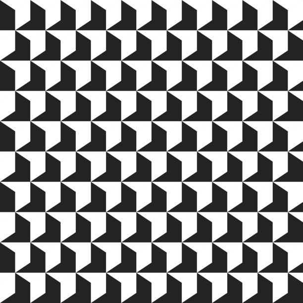 istock Retro  geometric cube shapes seamless abstract patterns. Hipster fashion 80-90s. Jumble textures. Optical illusion effect.  style for printing, website, fabric design, poster, cards 823953134