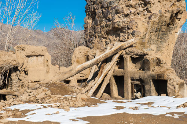 istock Destroyed village in Winter 823972992