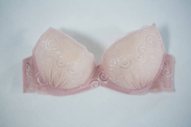 istock High angle view of pink bra 823978348