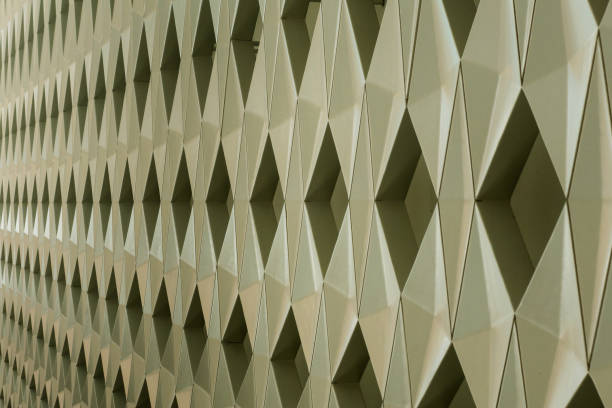 istock Detail of modern geometric wall design 823986444