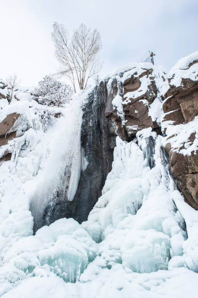 istock Water fall, half frozen half not. Hamadan Mountains,Iran 823992570
