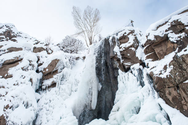 istock Water fall, half frozen half not. Hamadan Mountains,Iran 823992574