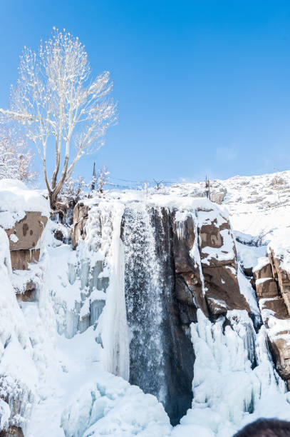 istock Water fall, half frozen half not. Hamadan Mountains,Iran 823992598