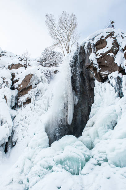 istock Water fall, half frozen half not. Hamadan Mountains,Iran 823992624