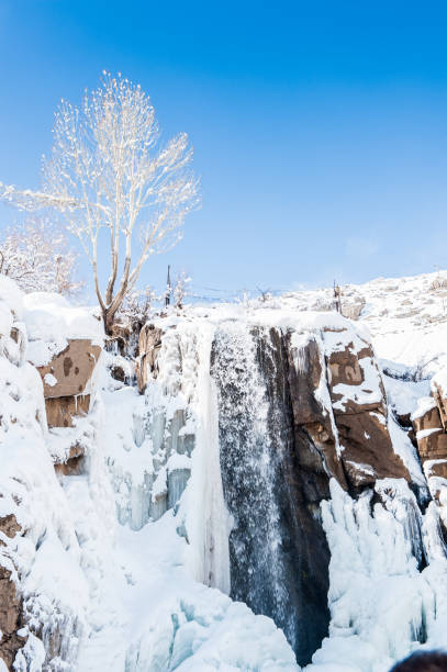 istock Water fall, half frozen half not. Hamadan Mountains,Iran 823992640