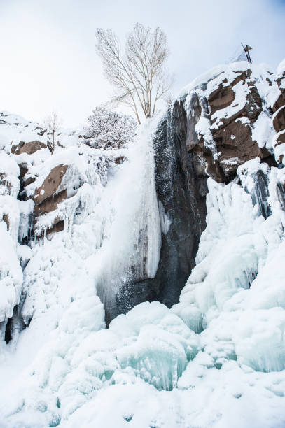 istock Water fall, half frozen half not. Hamadan Mountains,Iran 823992662