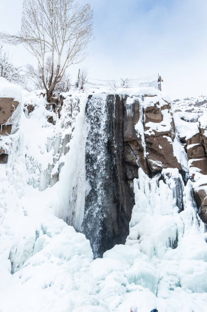 Ganj Nameh Waterfall, Alvand Mountain in Iran.