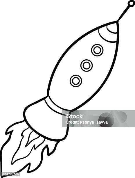 Coloring Book Spaceship Stock Illustration - Download Image Now - Coloring Book Page - Illlustration Technique, Planet - Space, Astronomy