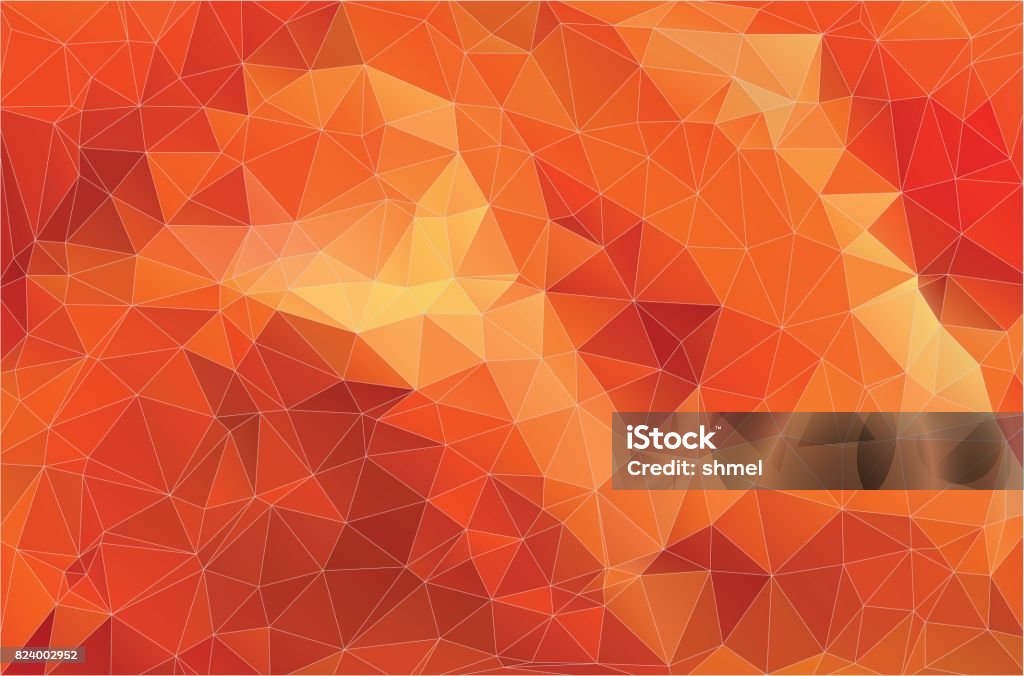Flat Orange Polygonal Background Flat Orange Polygonal Background. Colorful mosaic pattern. Backgrounds stock vector