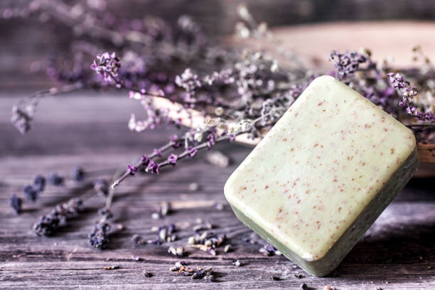 istock Spa soap on wooden background 824013174