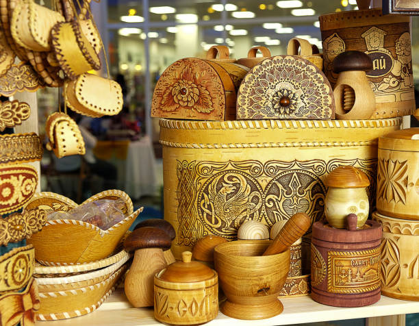 istock ware of birch bark and clay 824013336