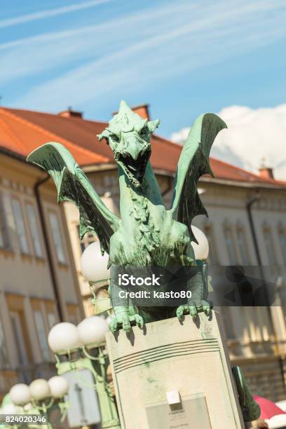Famous Dragon Bridge Symbol Of Ljubljana Slovenia Europe Stock Photo - Download Image Now