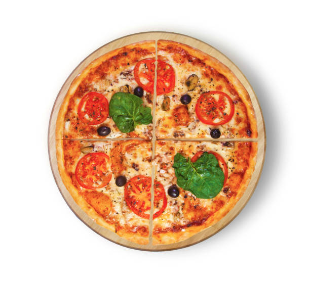 istock Pizza with seafood, tomatoes and olives. 824021340