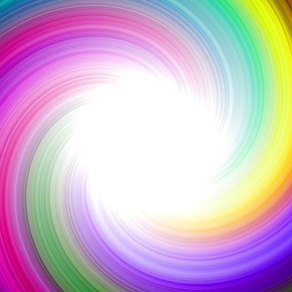 Beautiful rainbow swirl twirl motion sphere circle background