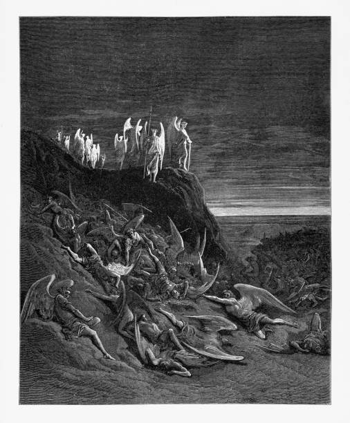 istock Michael and his angels prevailed Victorian Engraving, 1885 824030626