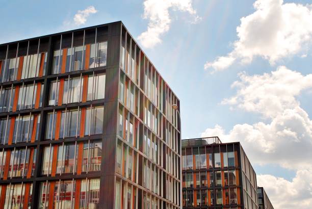 istock Modern building.Modern office building with facade of glass 824042198
